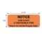 Nevs Notice This is not a Disposable Item 7/8" x 2-1/4" Flr Orange w/Black CS-2567 - alternate 2
